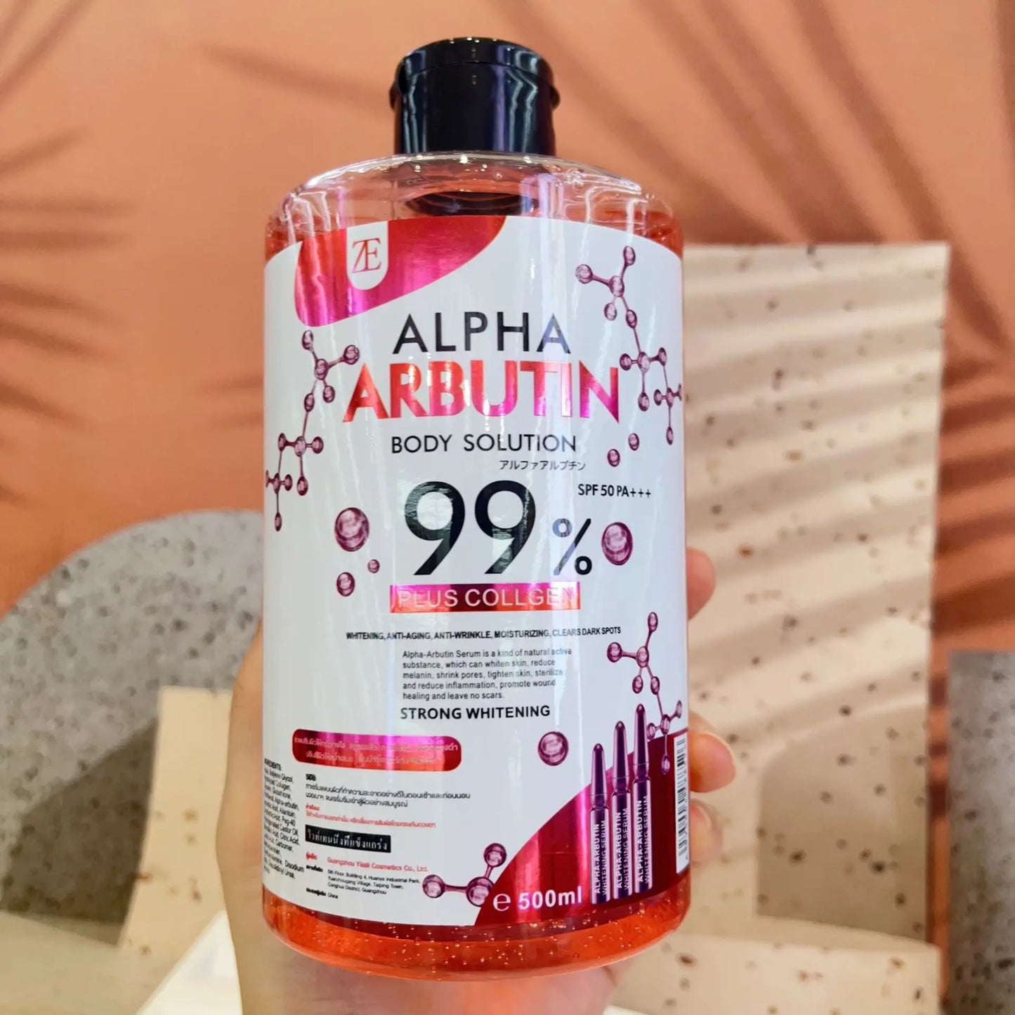 500ml AHA Body and Face Serum Water Moisturizing and Smoothing Facial Skin Arbutin Body Essence Water