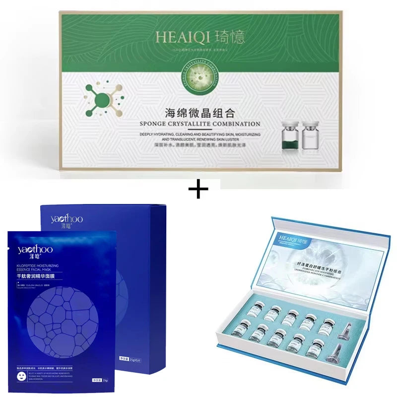 Sponge Crystallite Treatment Blue Copper Peptide Collagen Regeneration Natural Biological Extract Sponge Spicules Cell Renew