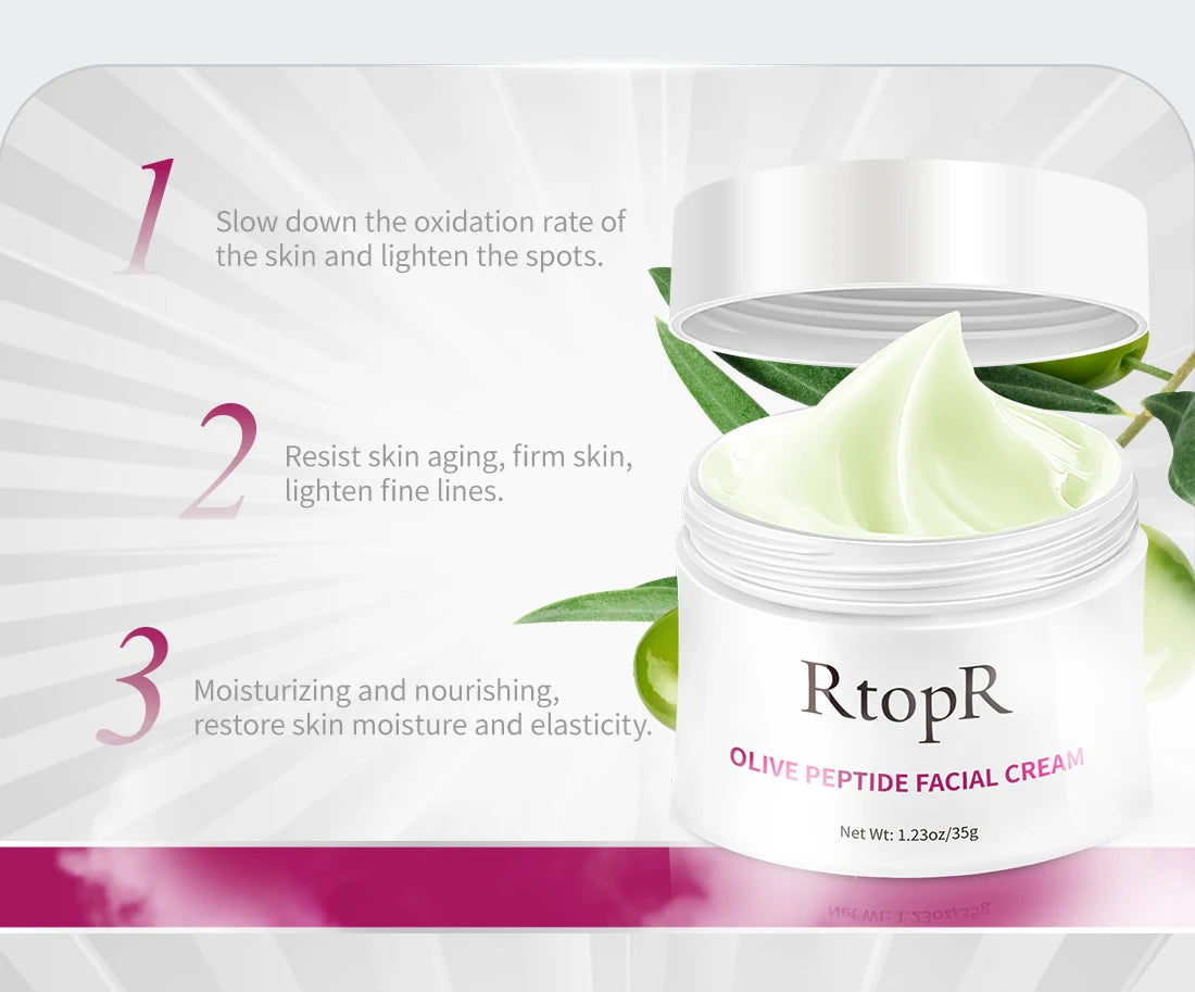 Anti-Wrinkle Cream 35g - Collagen & Olive Essence | Falten-Reducer & Whitening Rejuvenations-Creme