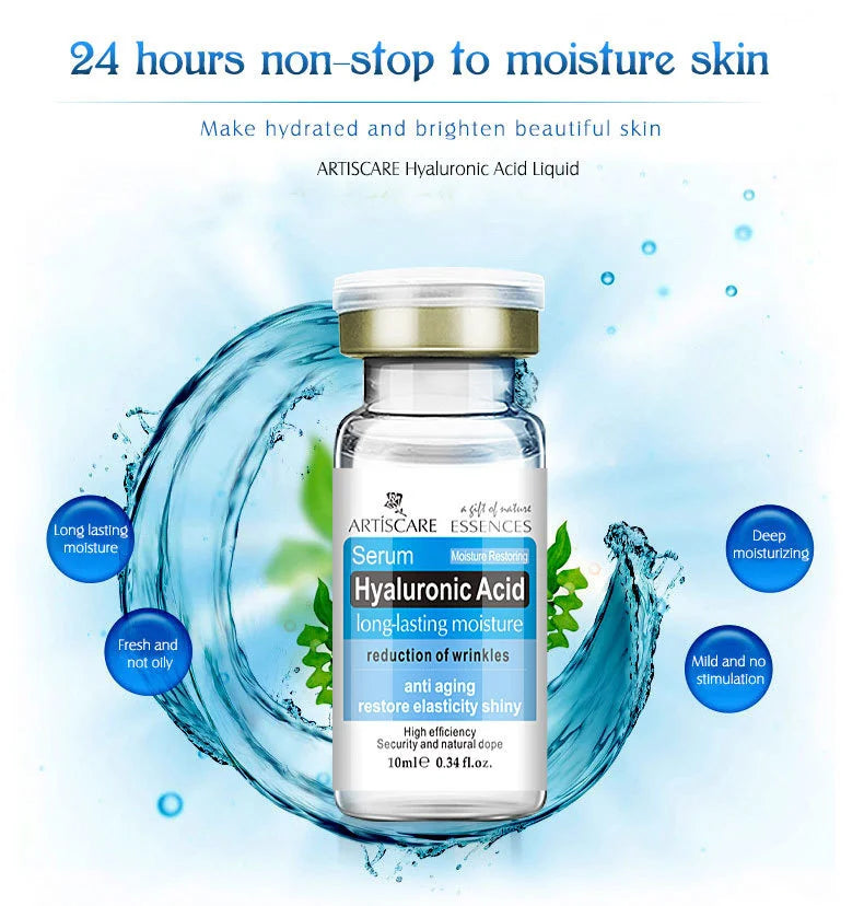 ARTISCARE Hyaluronic Acid Serum VC Essence Face Cream Moisturizing Acne Aging & Wrinkles Repair 10PCS
