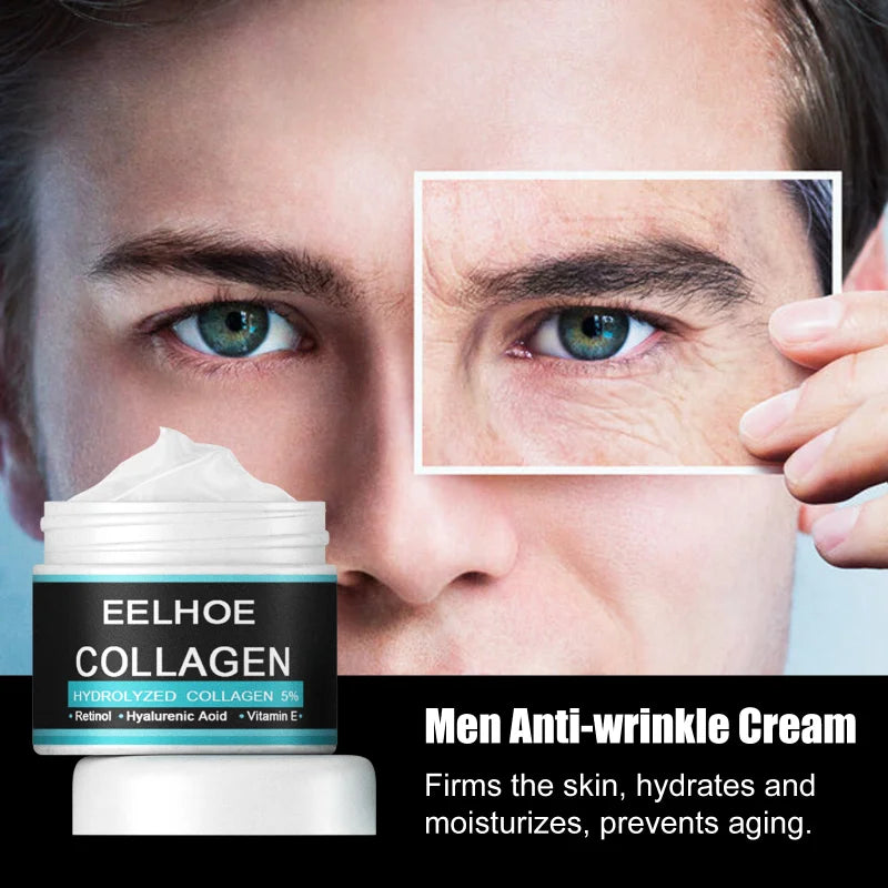 Anti-Aging Face Cream für Männer 50ml - Collagen & Hyaluronsäure | Falten-Reducer Day & Night Creme
