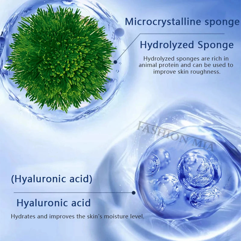 Sponge Crystallite Treatment Blue Copper Peptide Collagen Regeneration Natural Biological Extract Sponge Spicules Cell Renew