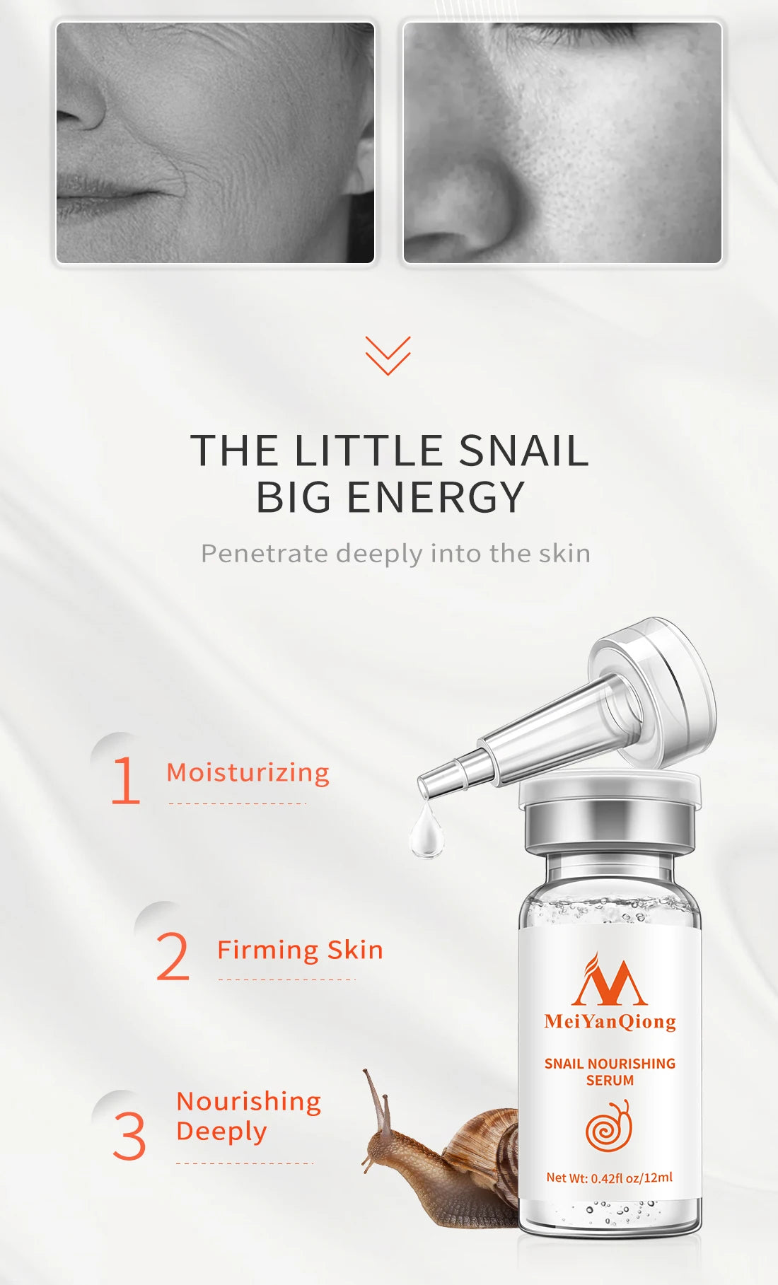 Snail Essence Serum | 100% Caracol + Hyaluronic Acid Pore Minimizer – Deep Hydration Youth Booster