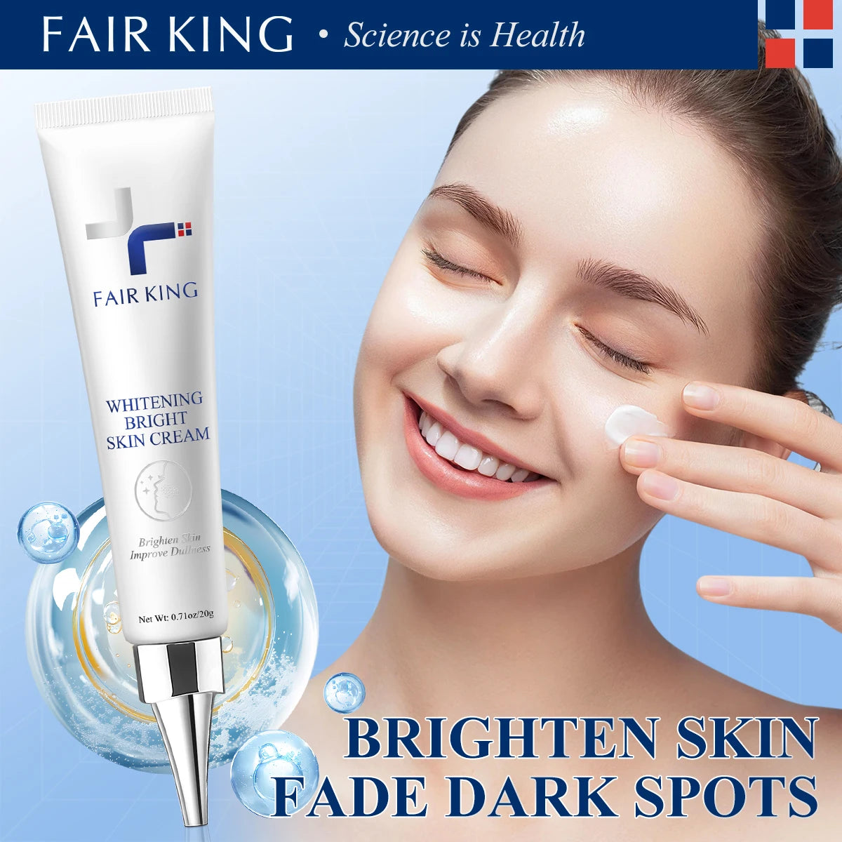 Fair King Brighten Lighten Spots Cream | Dark Spot Remover - 3% Arbutin + Nicotinamide - Fade Age Spots
