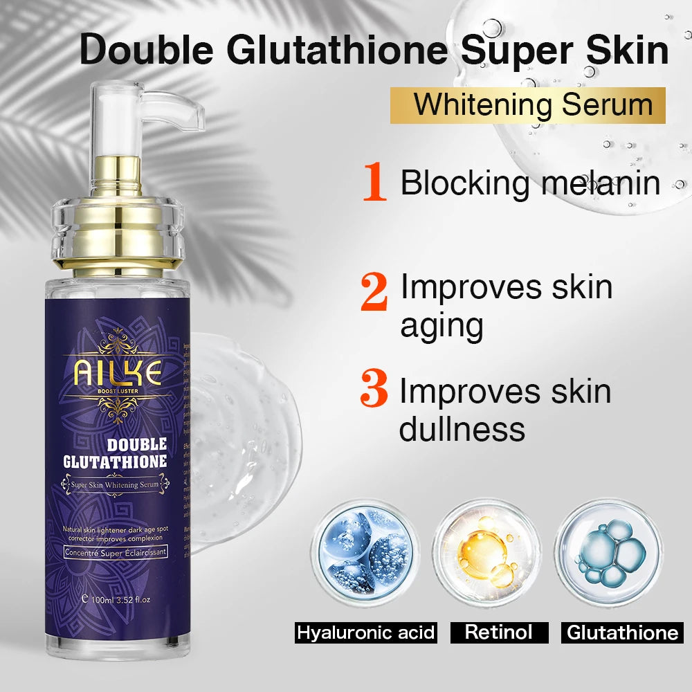 AILKE Dark Spot & Wrinkle Correcting Serum | Collagen + Glutathione Brightening Face & Body