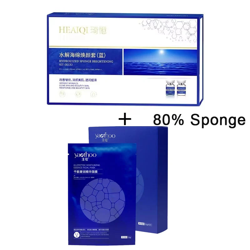 Sponge Crystallite Treatment Blue Copper Peptide Collagen Regeneration Natural Biological Extract Sponge Spicules Cell Renew