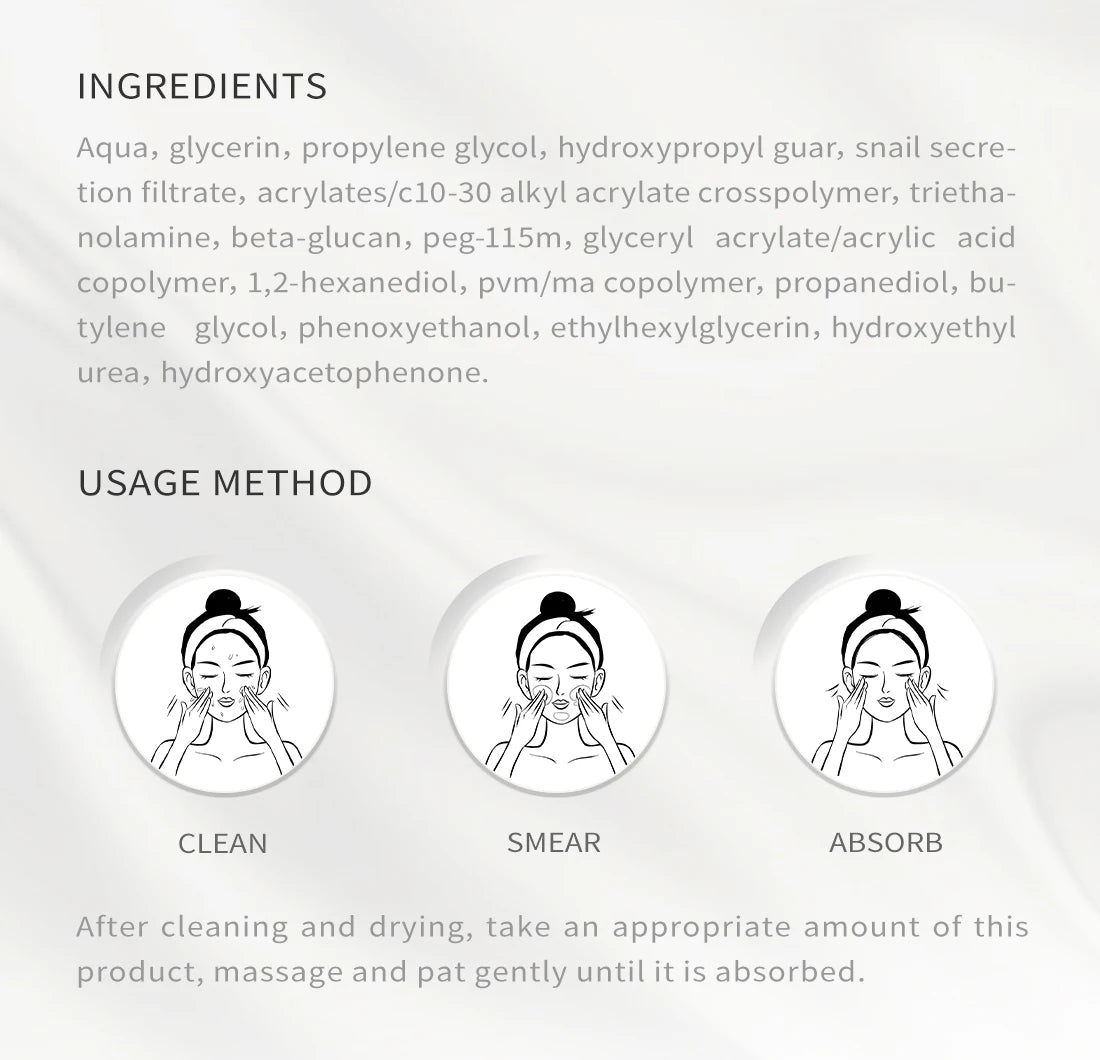 Snail Essence Serum | 100% Caracol + Hyaluronic Acid Pore Minimizer – Deep Hydration Youth Booster