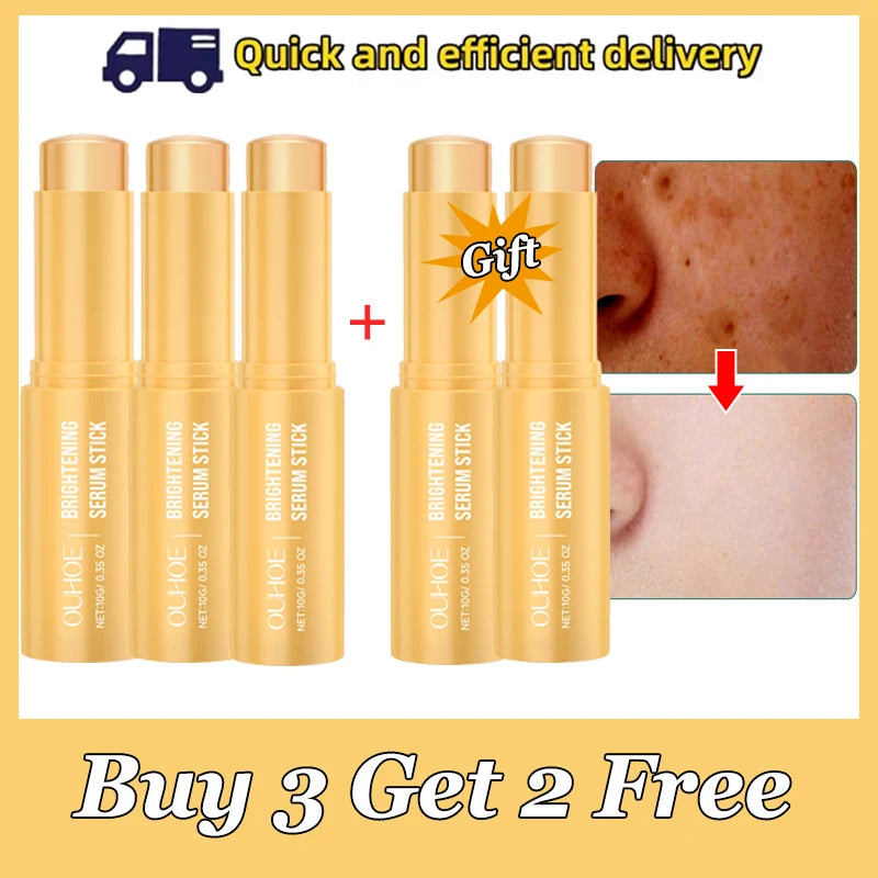 Vitamin C Whitening Freckles Serum Stick Remove Melasma Dark Spots Corrector Lighten Melanin Acne Anti-Aging Brighten Skin Care