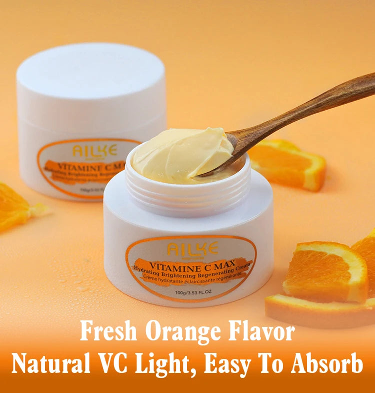 AILKE Vitamin C Body Glow Set | Brightening Cream, Hyaluronic Acid & Organic Soap for Smooth, Even, Glowing Skin