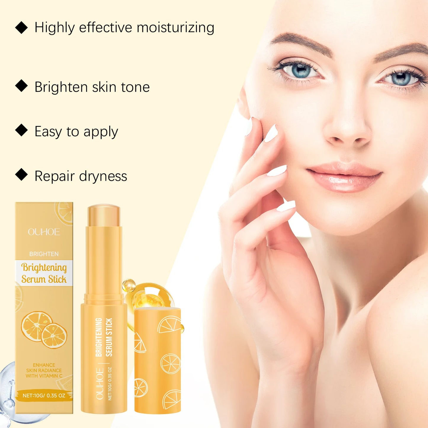 Vitamin C Whitening Freckles Serum Stick Remove Melasma Dark Spots Corrector Lighten Melanin Acne Anti-Aging Brighten Skin Care