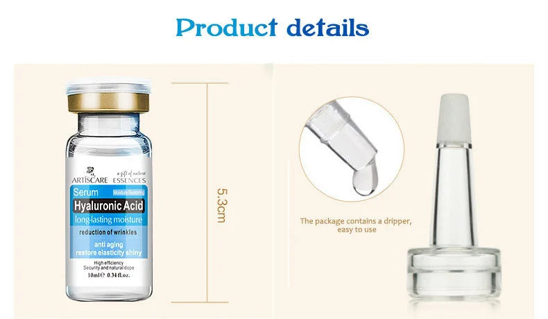 ARTISCARE Hyaluronic Acid Serum VC Essence Face Cream Moisturizing Acne Aging & Wrinkles Repair 10PCS