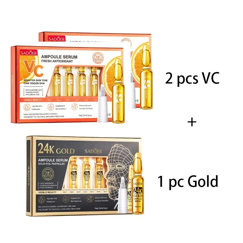 7er Hyaluronsäure Essence Set - Anti-Falten Serum mit Niacinamide & Oligopeptiden | Intensiv Feuchtigkeits-Ampoule