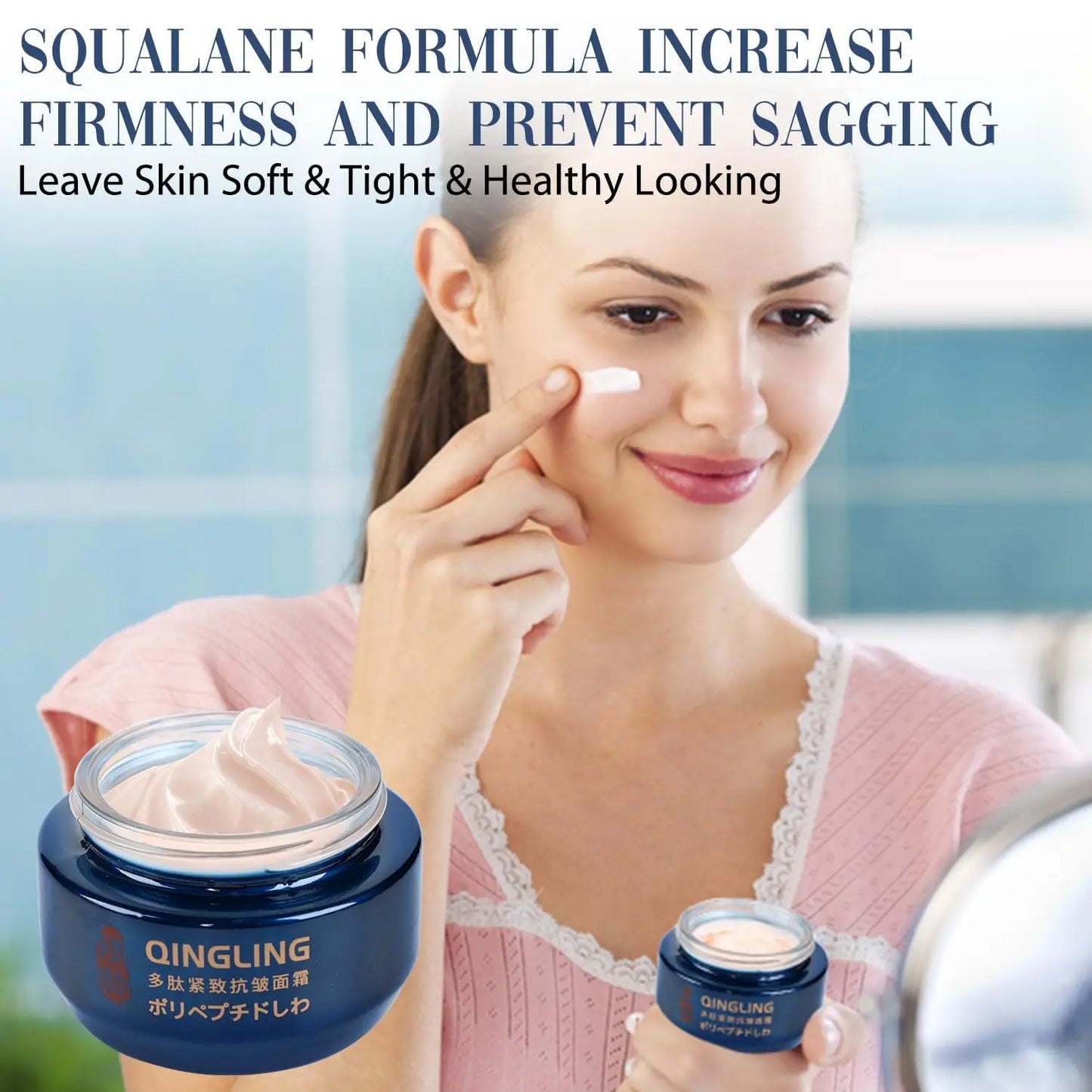 Japanese Collagen Face Cream Lifting Firming Cream Moisturizing, Illuminating,Reduces Wrinkles & Fine Lines Brighten Skin