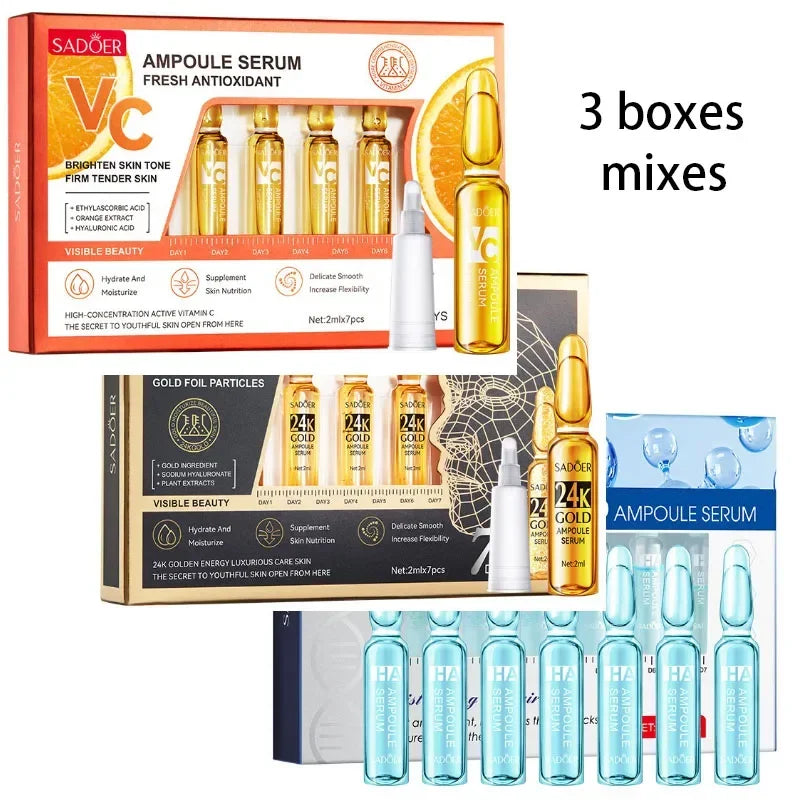 7er Hyaluronsäure Essence Set - Anti-Falten Serum mit Niacinamide & Oligopeptiden | Intensiv Feuchtigkeits-Ampoule