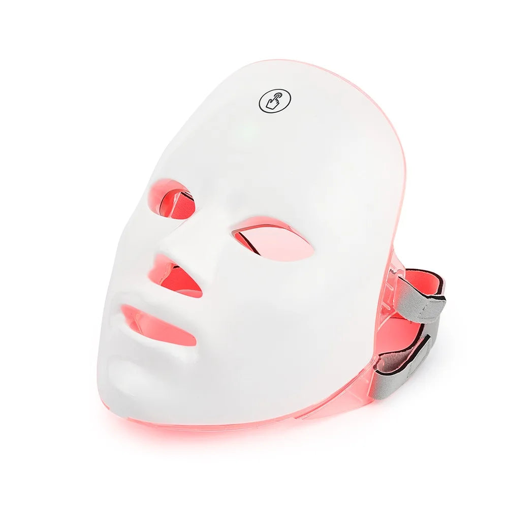 7 Colors LED Photon Facial Mask Skin Rejuvenation Anti Acne Facial Beauty Mask Red Light Skin Care Repair Skin Wireless Use