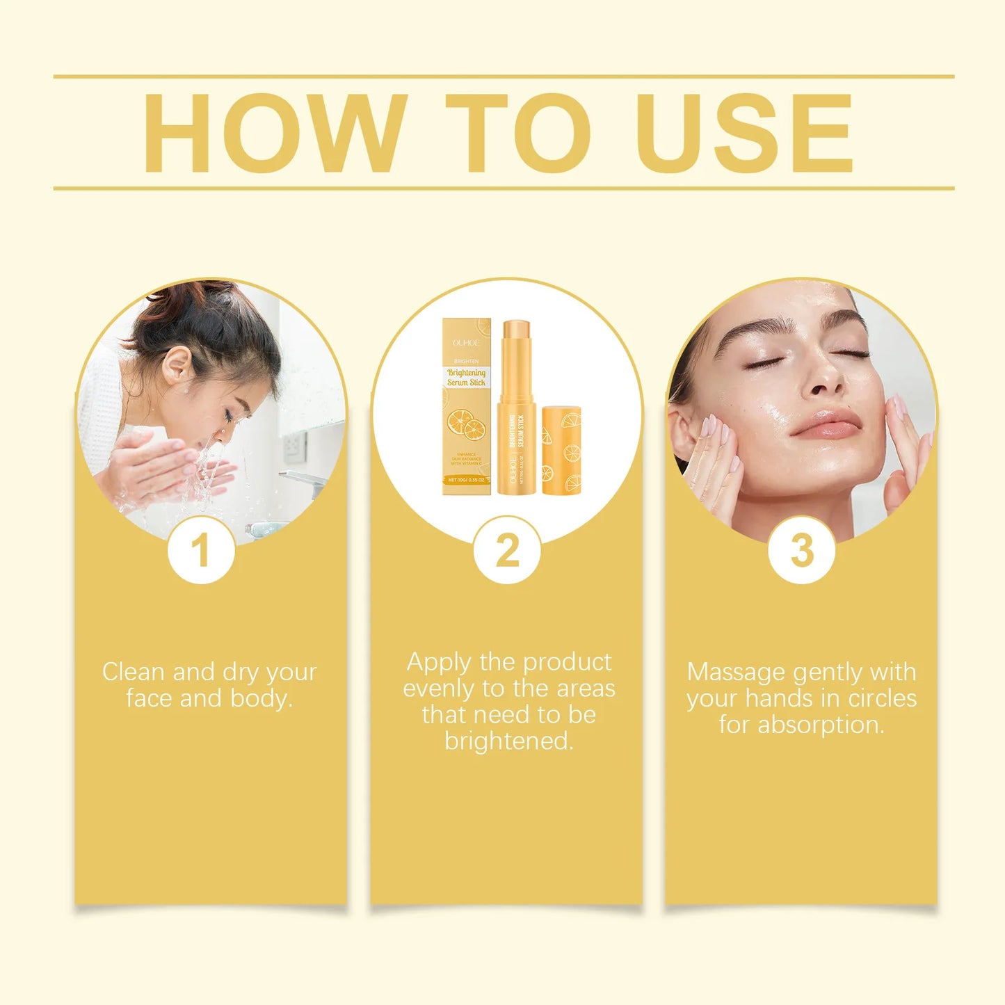 Vitamin C Whitening Freckles Serum Stick Remove Melasma Dark Spots Corrector Lighten Melanin Acne Anti-Aging Brighten Skin Care