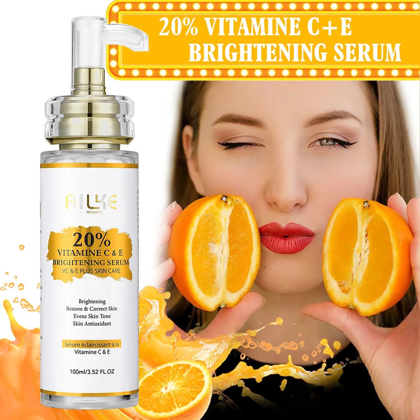 AILKE Vitamin C Body Glow Set | Brightening Cream, Hyaluronic Acid & Organic Soap for Smooth, Even, Glowing Skin