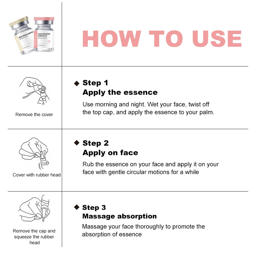 10Vails Sanendi PEPTIDE Serum Deep Hydration Soothing for Sensitive Skin Reduces melanin skin Facial Moisturizing Essence