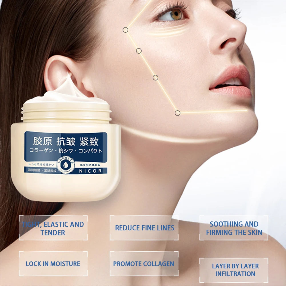 Collagen Anti-Aging Cream 50ml - Day & Night Firming | Straffungs-Lotion gegen Falten & Erschlaffung