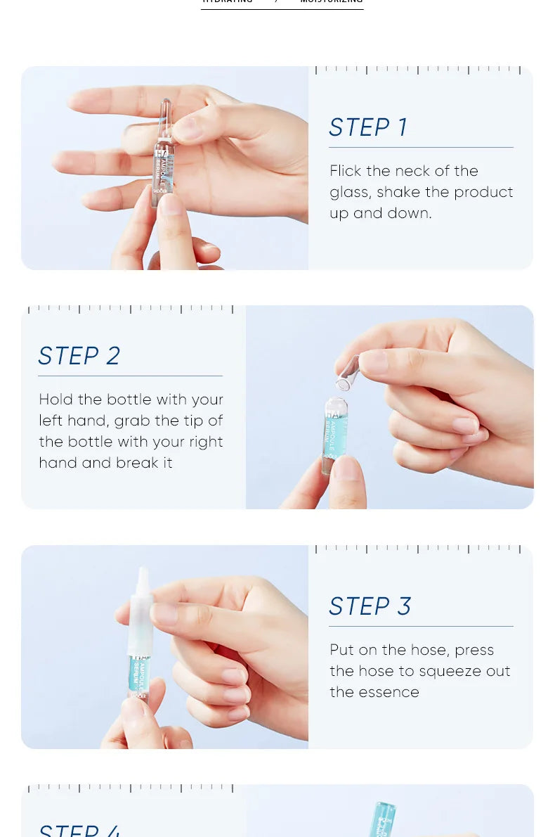 7er Hyaluronsäure Essence Set - Anti-Falten Serum mit Niacinamide & Oligopeptiden | Intensiv Feuchtigkeits-Ampoule