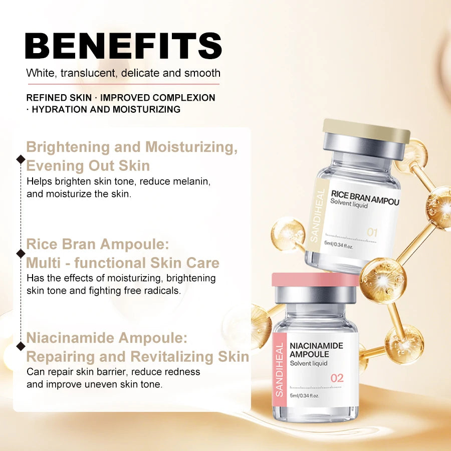 10Vails Sanendi PEPTIDE Serum Deep Hydration Soothing for Sensitive Skin Reduces melanin skin Facial Moisturizing Essence