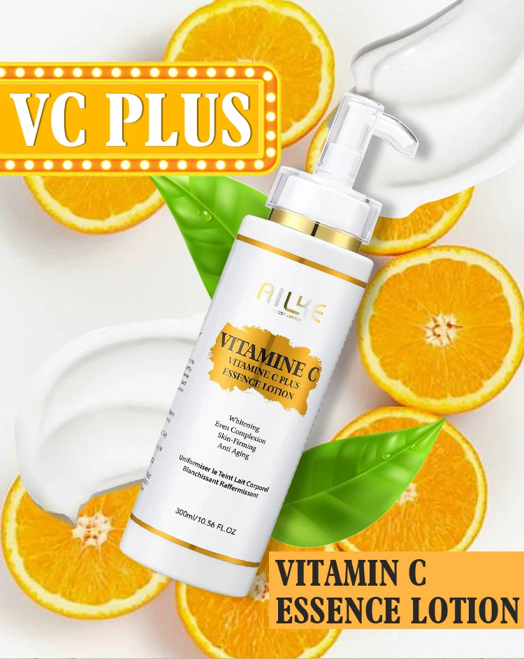 AILKE Vitamin C Body Glow Set | Brightening Cream, Hyaluronic Acid & Organic Soap for Smooth, Even, Glowing Skin