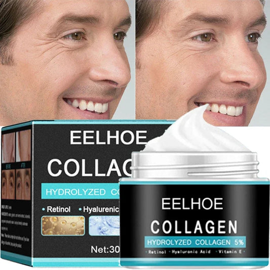 Anti-Aging Face Cream für Männer 50ml - Collagen & Hyaluronsäure | Falten-Reducer Day & Night Creme